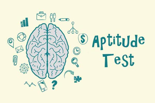 A brain is thinking about a aptitude test of myra's academy.